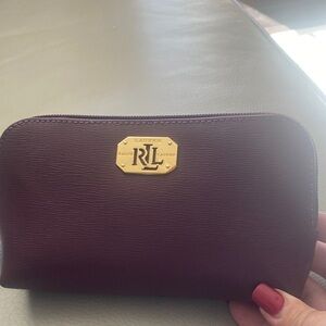 🆕Ralph Lauren Cow Leather Duo Cosmetic case. NWT